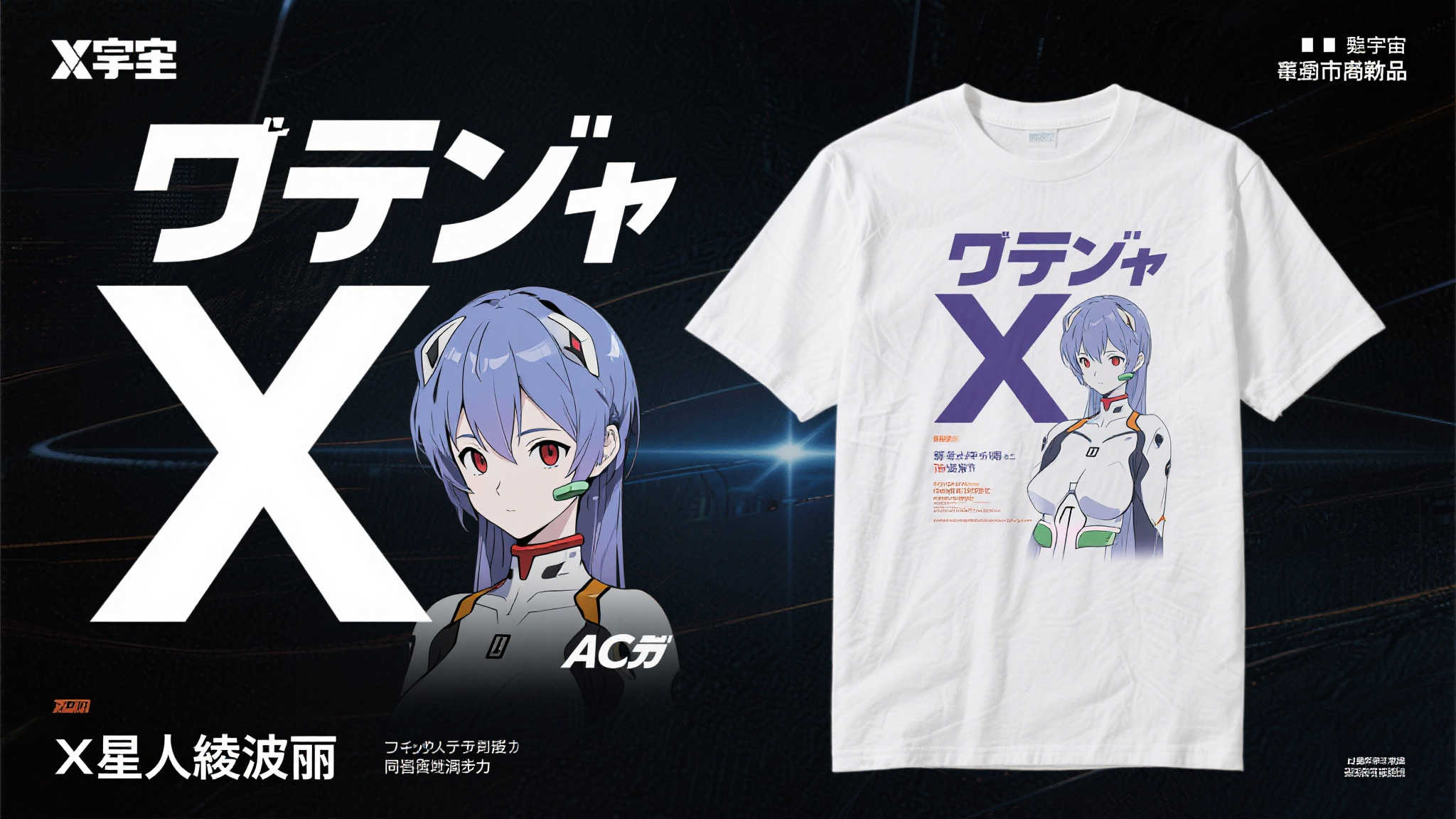 《X星人绫波丽》主题短T新品即将上架，引爆哥斯拉与福音战士粉丝热情！
