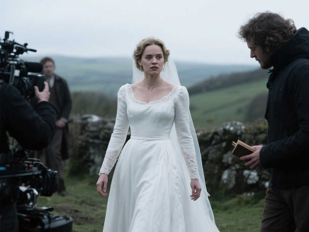 玛格特·罗比婚纱造型惊艳亮相 新版《呼啸山庄》路透照曝光！